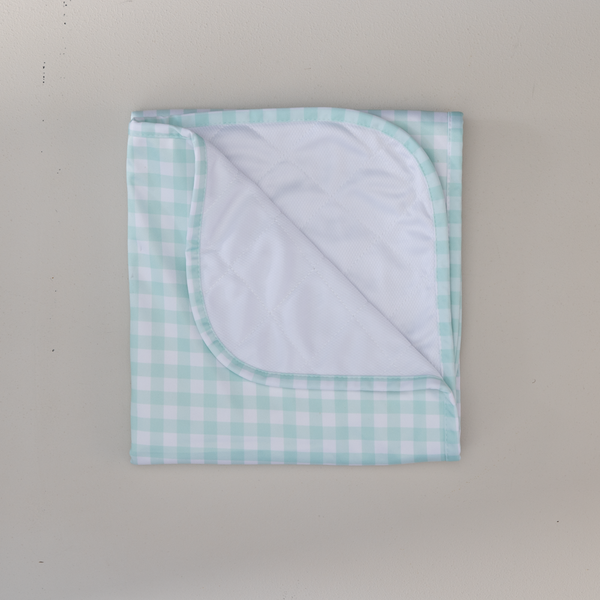 Kekoa Premium | Quilted Change Mat - Mint Gingham